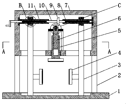 Clamping device for hardware mold machining