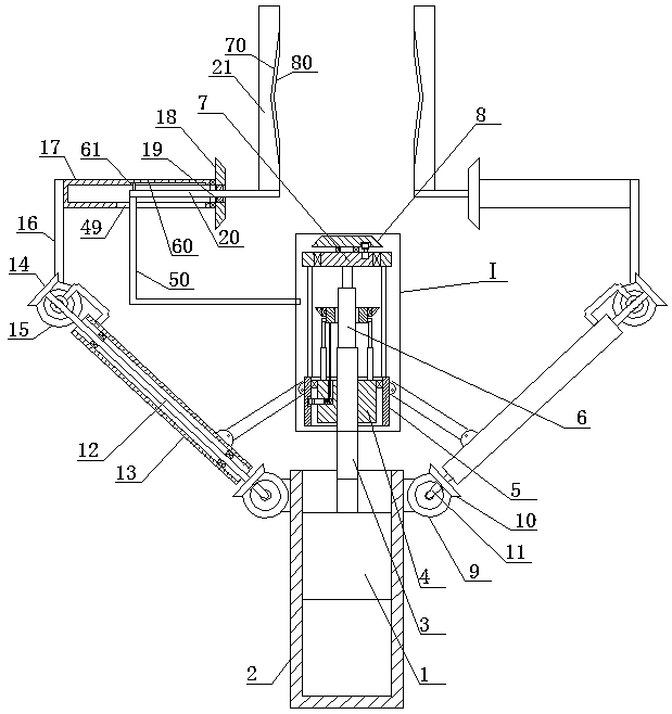 Clamping mechanical arm with self-adjusting clamping force