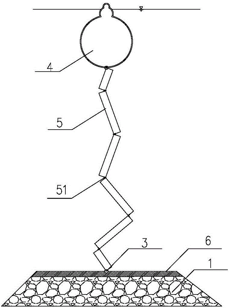 Method for damping waves, holding trash and filtering in still water