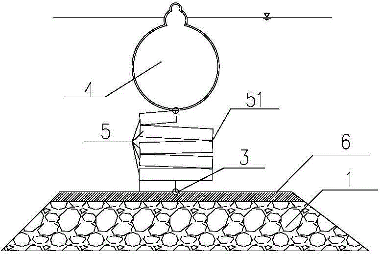 Method for damping waves, holding trash and filtering in still water