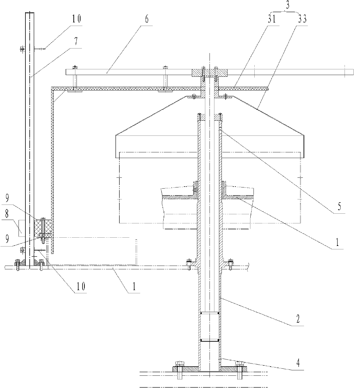 Protective device for cleaning machine