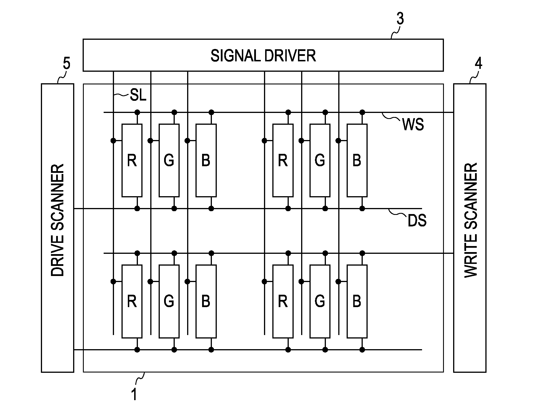 Active matrix display apparatus and electronic apparatus