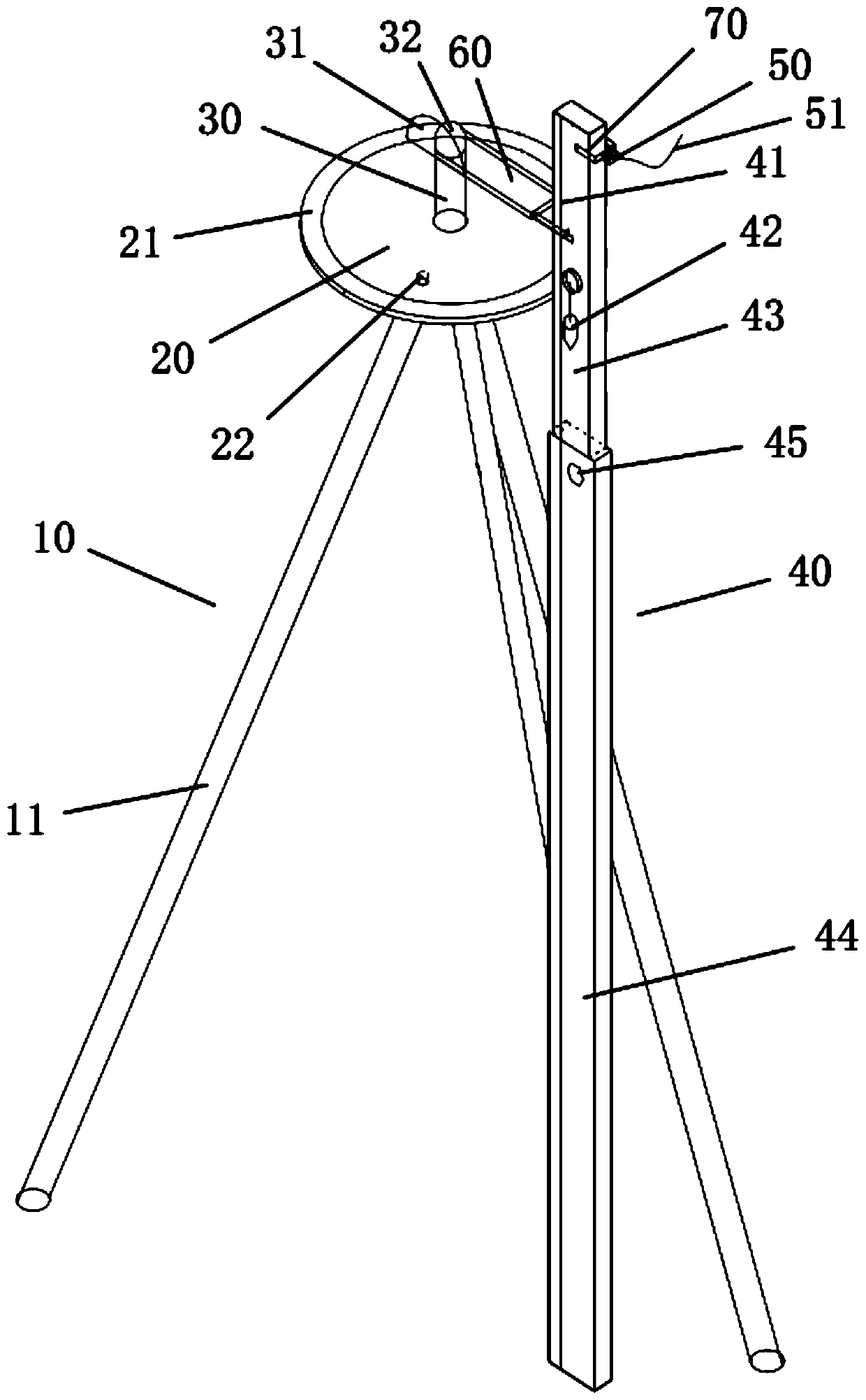 Multi-dimensional positioning device for measuring wind speed of roadway