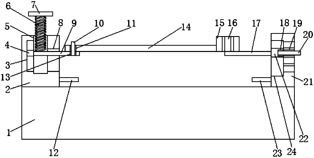 Clamping device capable of achieving clamping conveniently for polytetrafluoroethylene tube processing