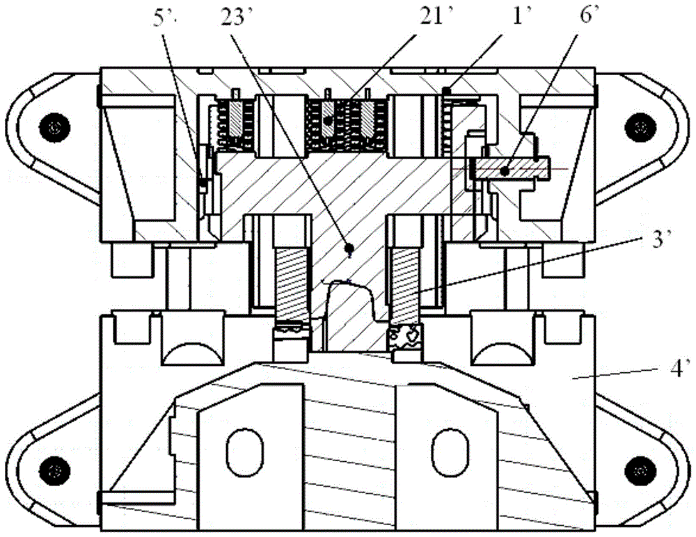 A two-stage transmission pressing structure