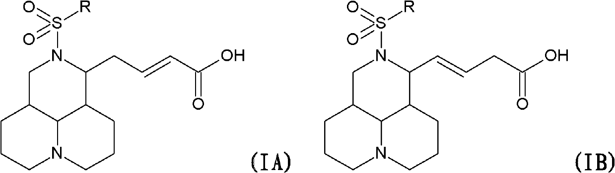 N-substituted sophora flavescens olefine acid derivative as well as preparation method and application thereof