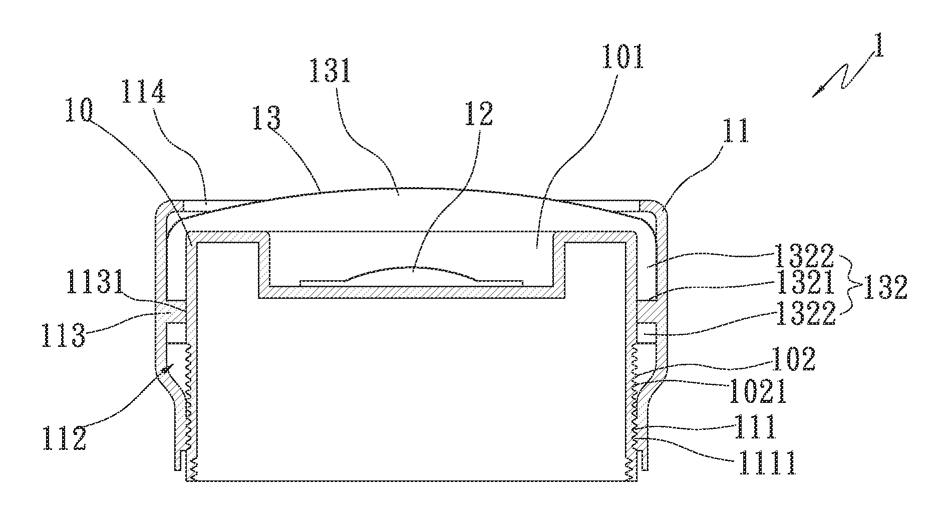 Light head structure with adjustable focal length and lighting device thereof