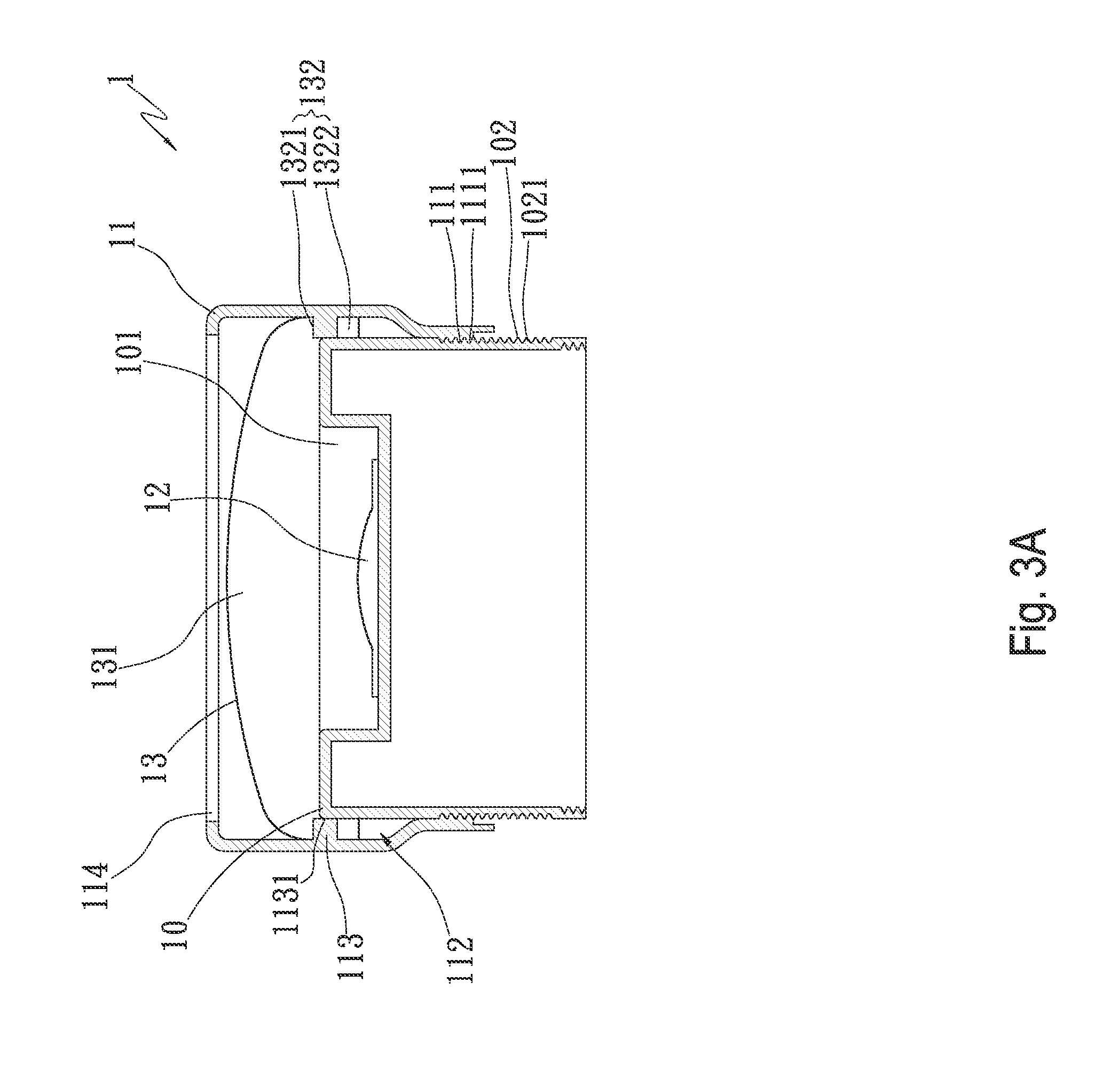 Light head structure with adjustable focal length and lighting device thereof