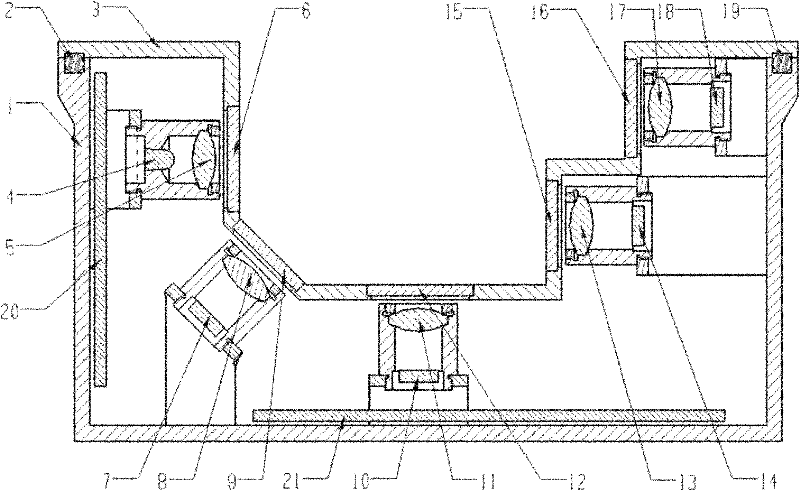 Light path structure and method for detecting large-dynamic range liquid turbidity