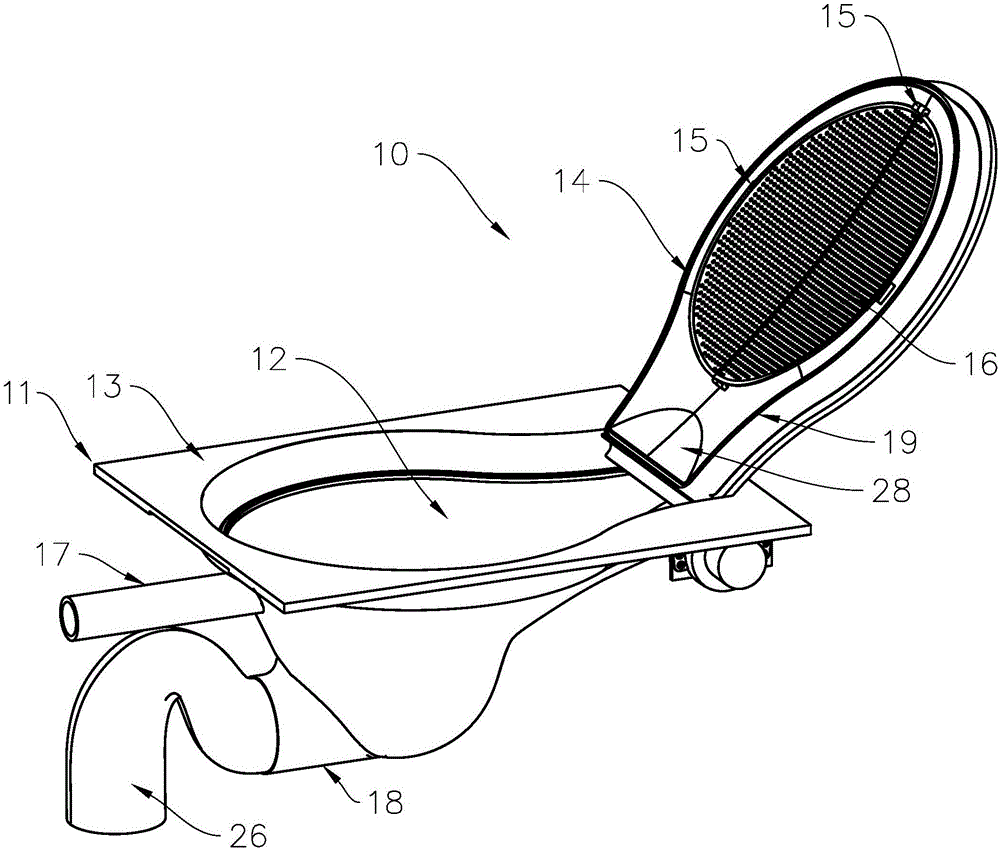 Squatting pan and operating method thereof