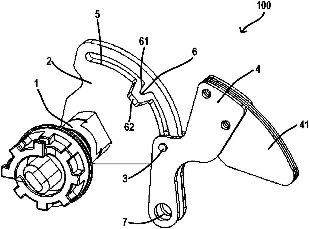 Deceleration mechanism for switching devices and switching device