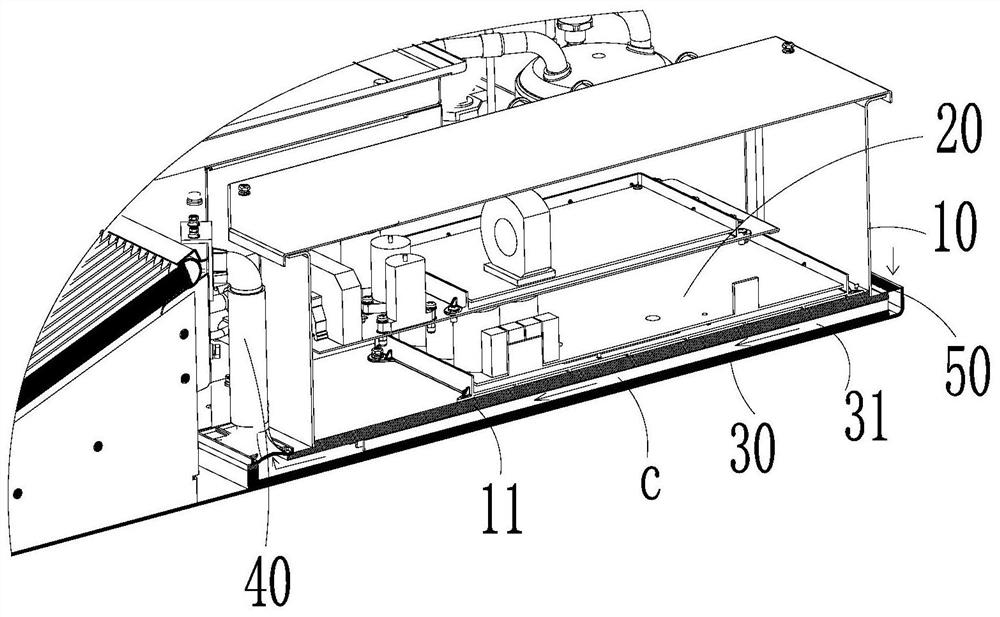 Electric appliance box heat dissipation structure, refrigerating unit and control method of refrigerating unit