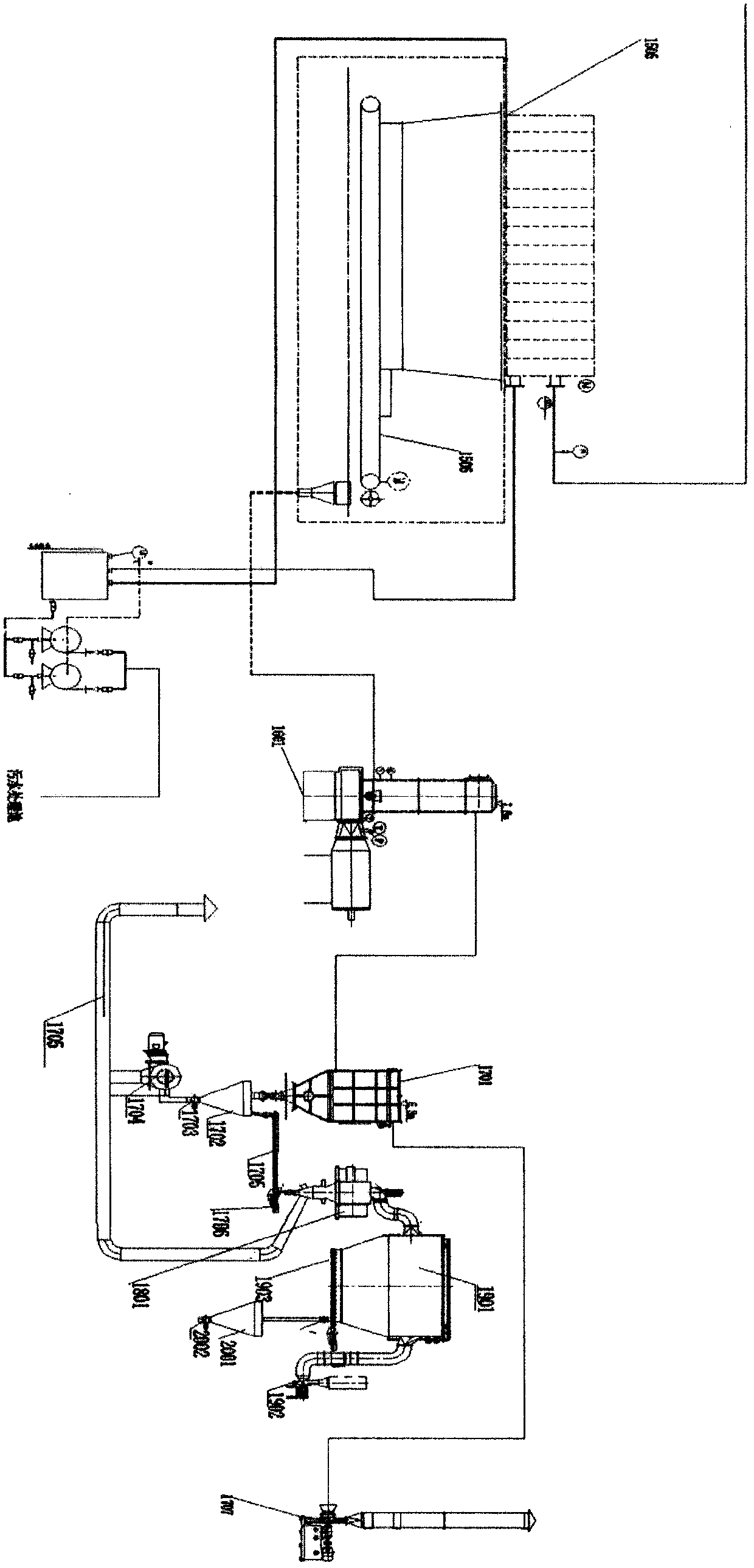 Special nano-lithium titanate composite material preparation system for lithium battery