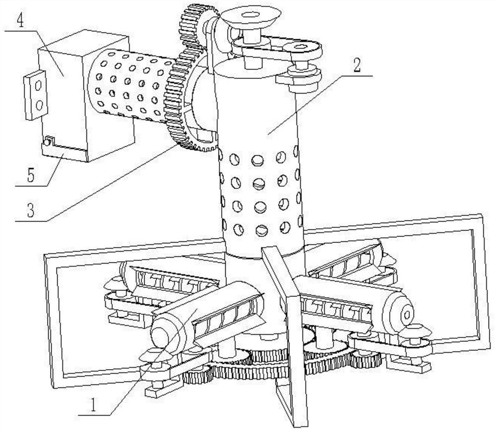 A marine water surface garbage treatment device