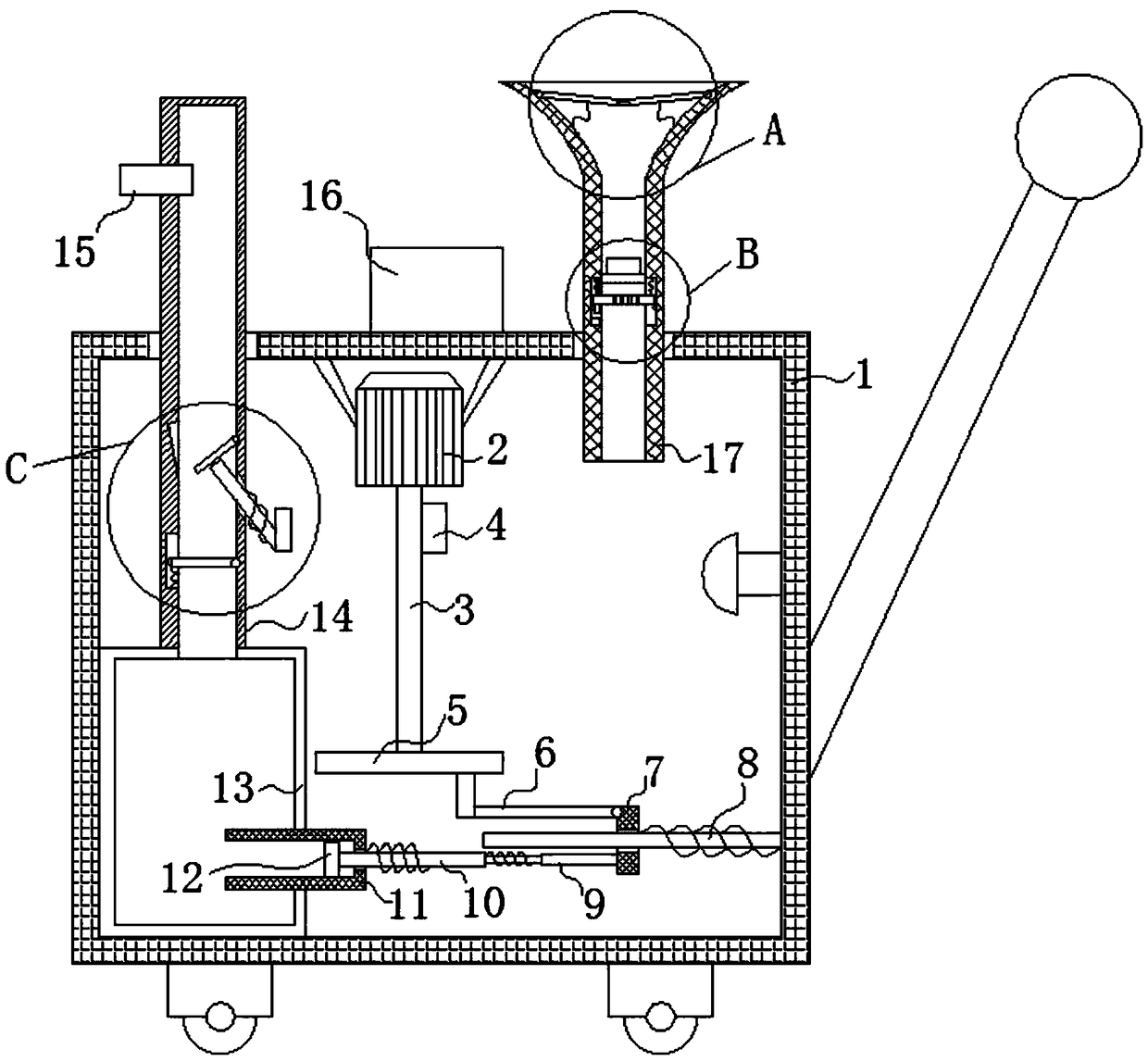 Detecting device with safety warning and purifying functions for coal mine