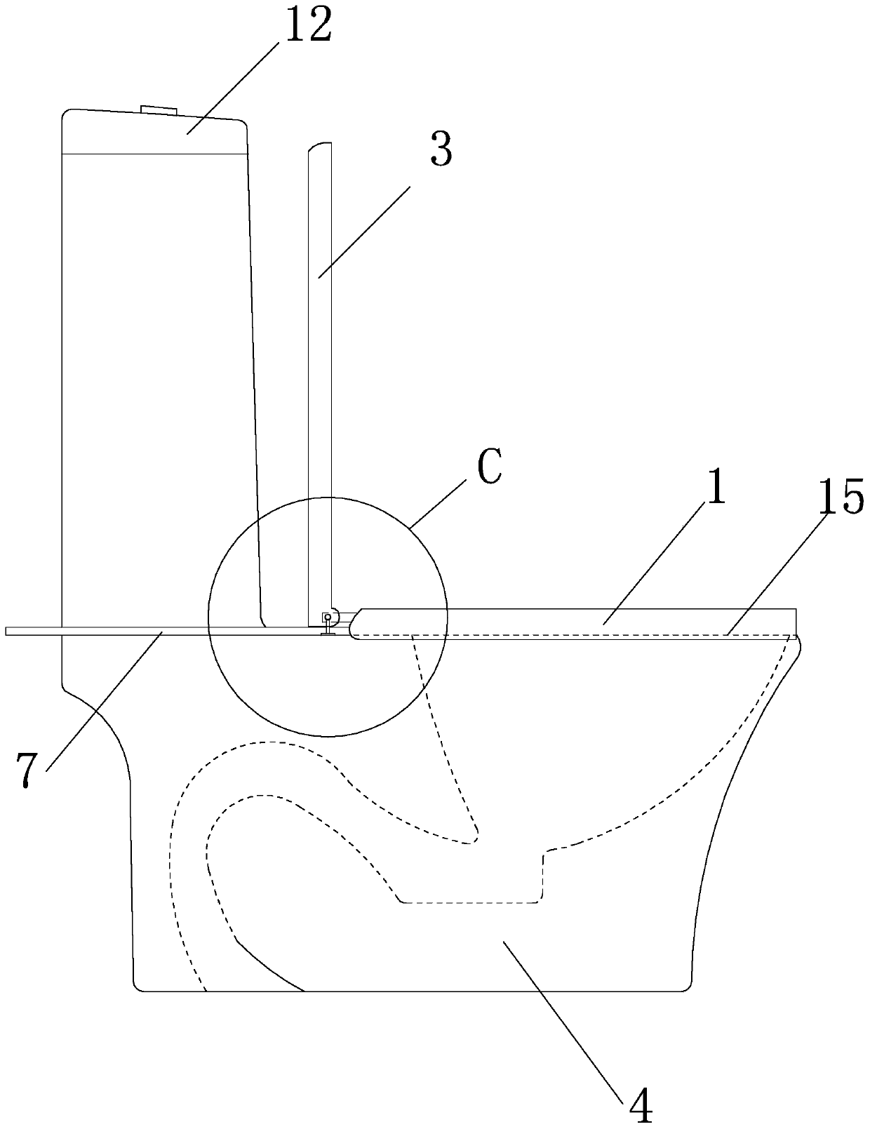 Closestool gasket capable of preventing human excrement and viruses from scattering