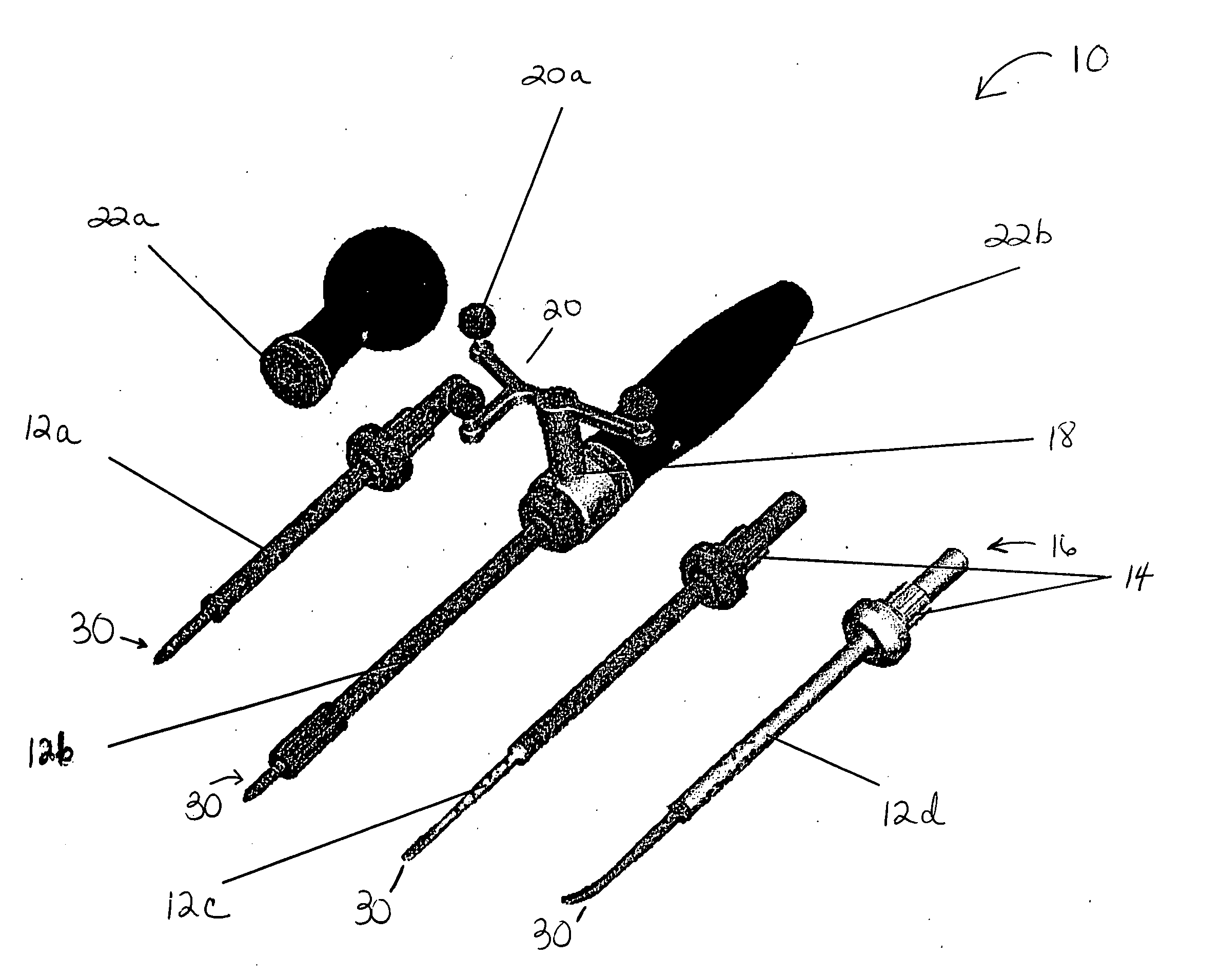 Universal instrument or instrument set for computer guided surgery