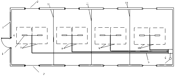 Henhouse natural light and light emitting diode (LED) combined light supplementary method and device