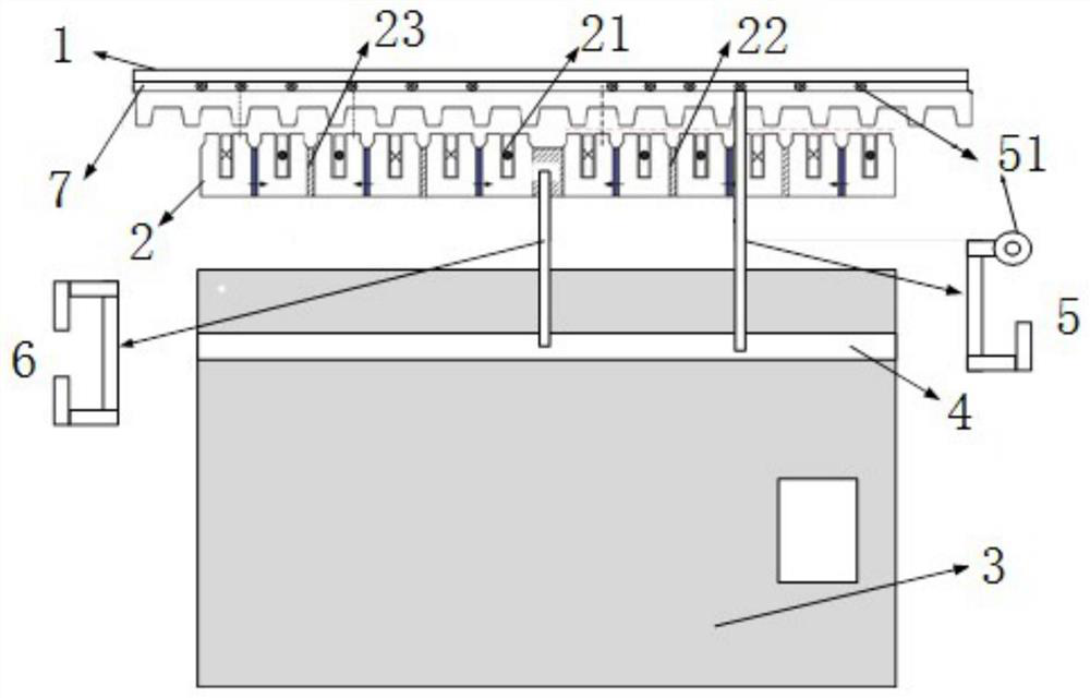 Line-to-point connection structure and transverse impulse suppression method of flux switching linear motor