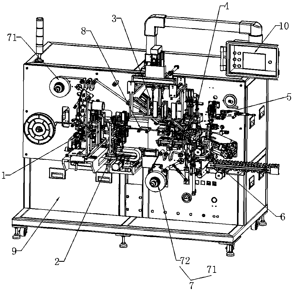 Fully automatic winding machine for lithium manganese cylindrical battery