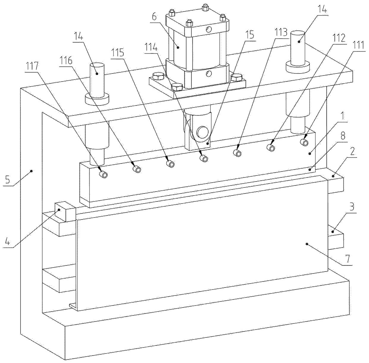 Building template processing equipment that can be automatically adjusted and punches holes at one time