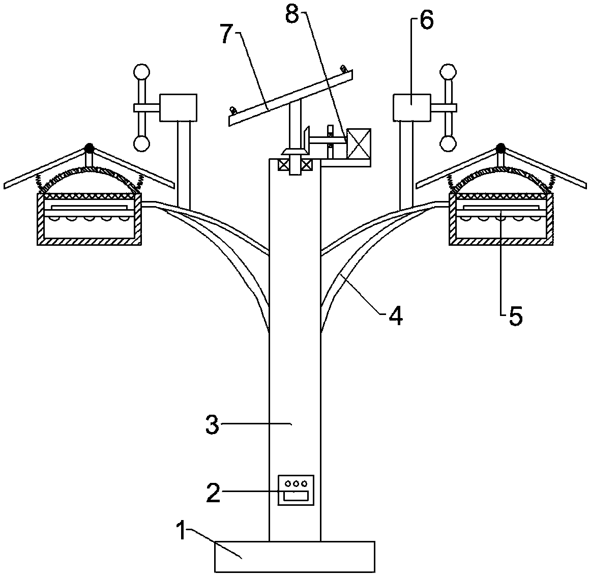 Energy-saving power-generation street lamp with adjustable illumination angle