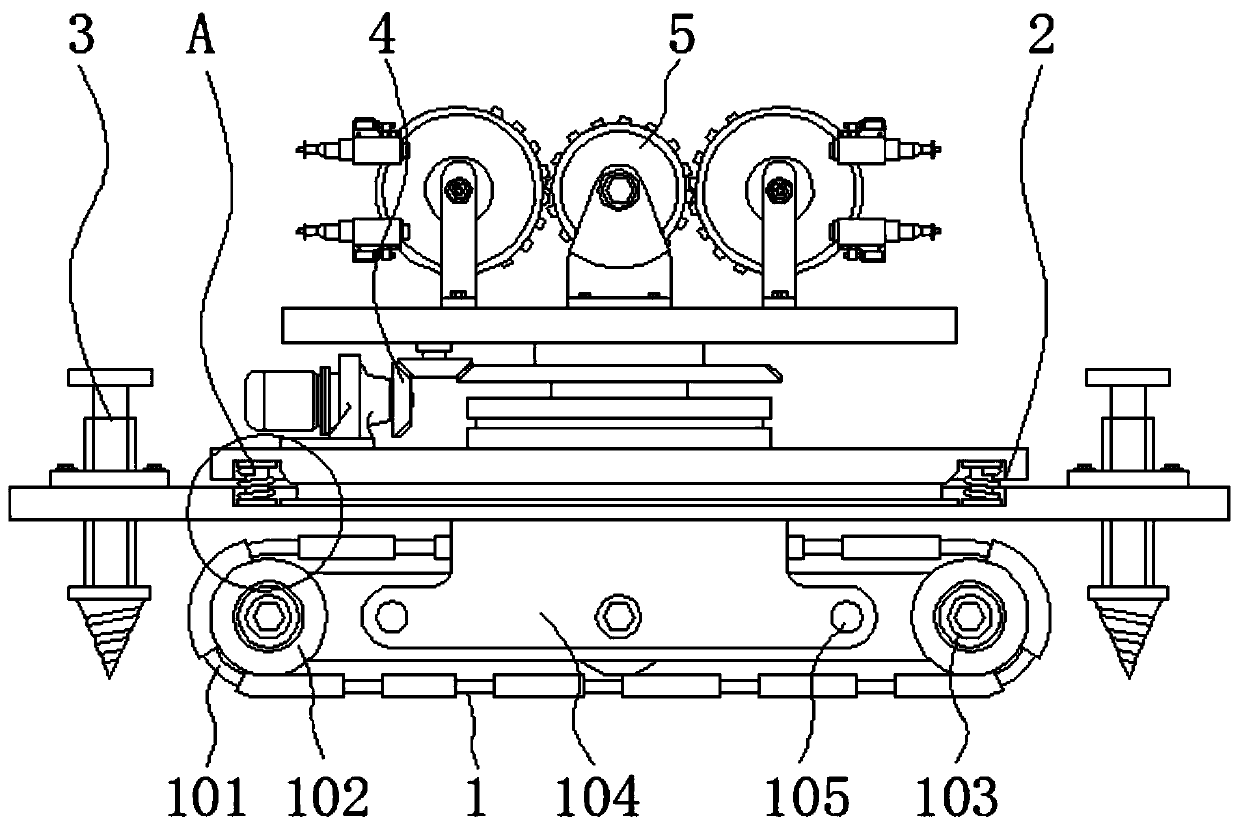 Irrigation equipment with angle adjusting function for soil restoration