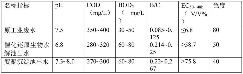 A kind of catalytic hydrolysis pretreatment method for industrial park wastewater