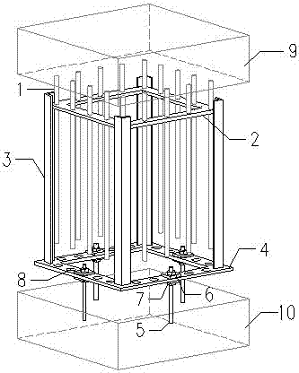 An adjustable steel structure support positioning device