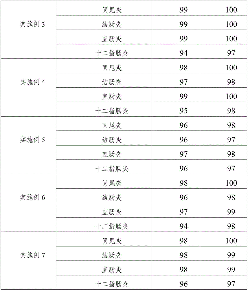 Traditional Chinese medicine composition for treating intestinal inflammation and preparation method and application thereof