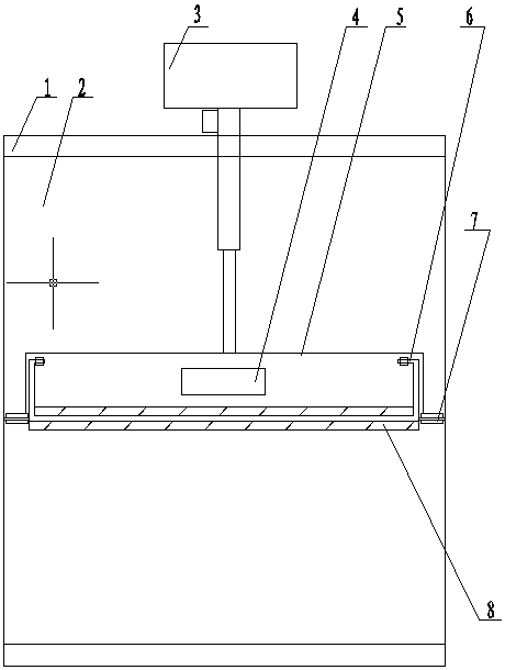 An English teaching blackboard for drawing four-line grids