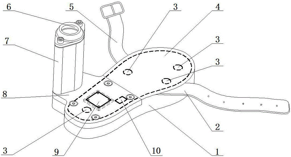 Real-time judgment and recognition device for lower limb exoskeleton two-foot supporting areas