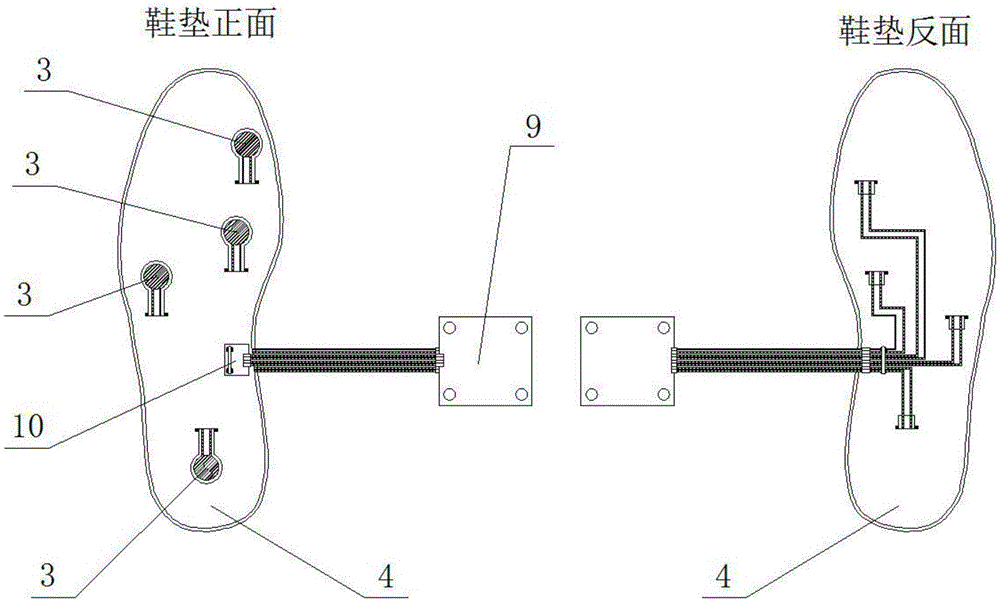 Real-time judgment and recognition device for lower limb exoskeleton two-foot supporting areas