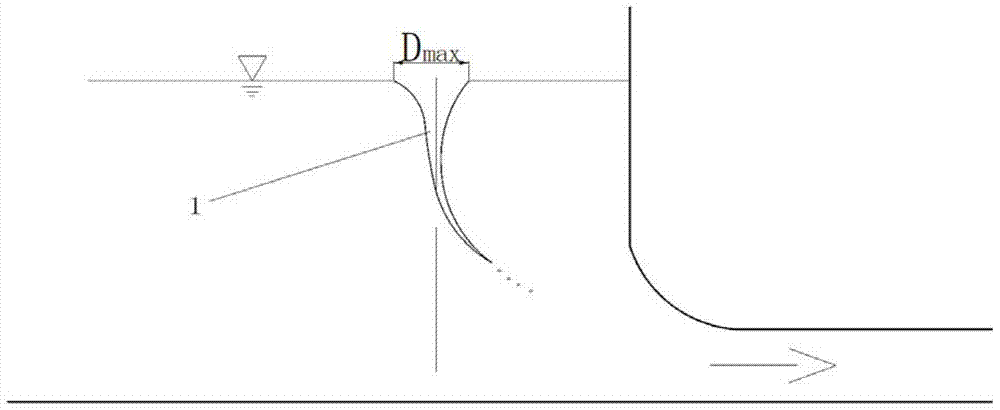 A floating net vortex elimination method used before the water inlet