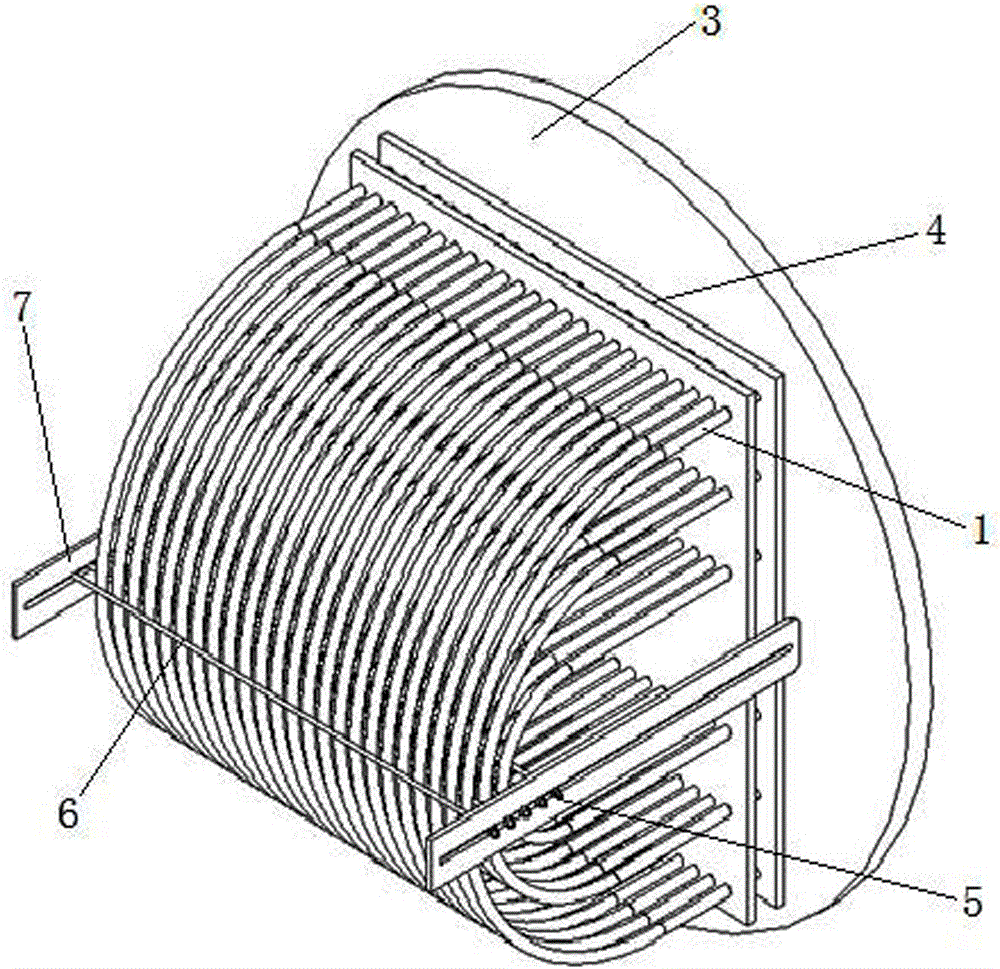 A shell-and-tube heat exchanger