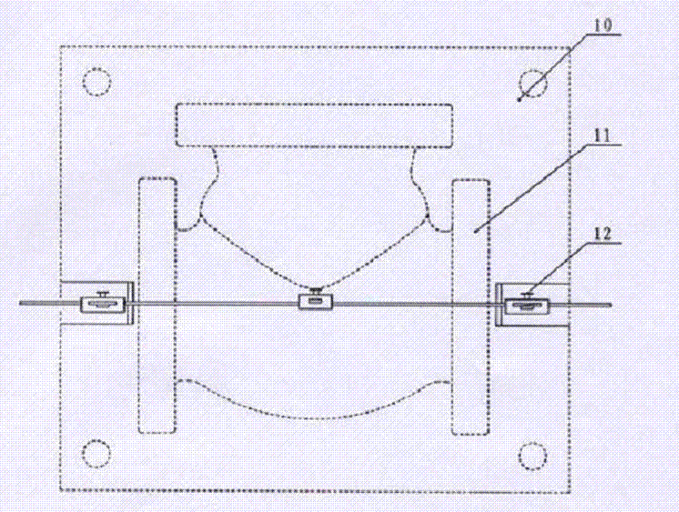 Tool for detecting mould outline curvature radius