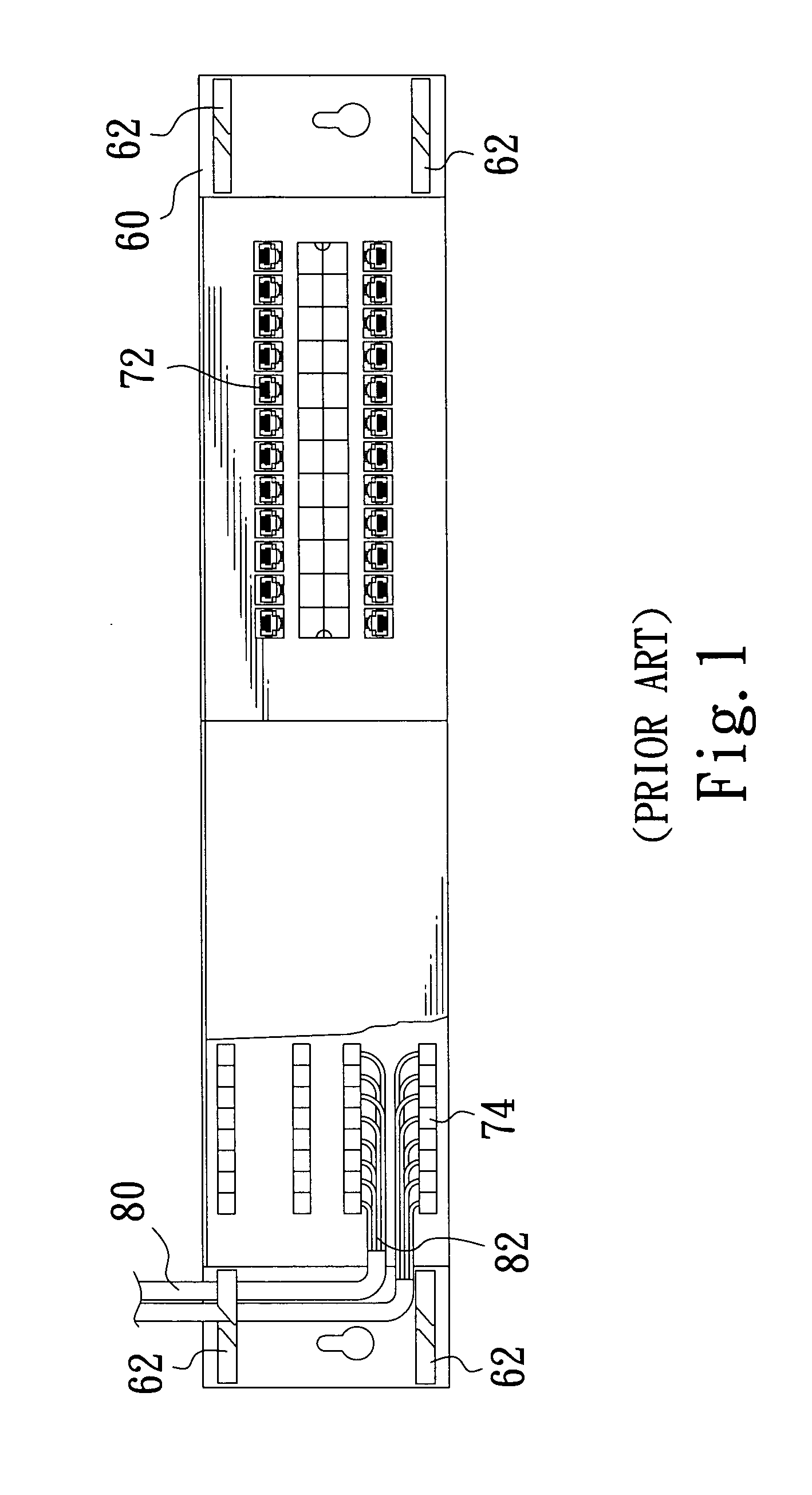 Wires-easy-arranged and low-cross-talk patch panel