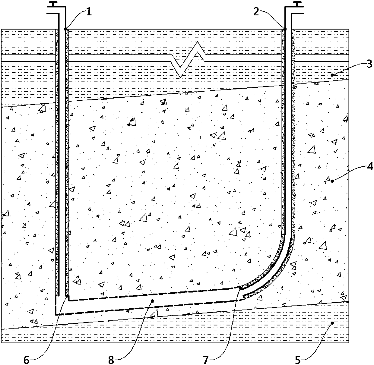 Double-well construction method of large gas storage in high-impurity salt mine