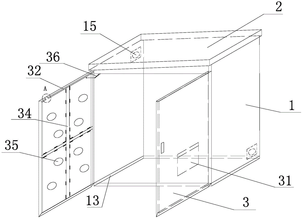 Dampproof electric power distribution cabinet favorable for water drainage