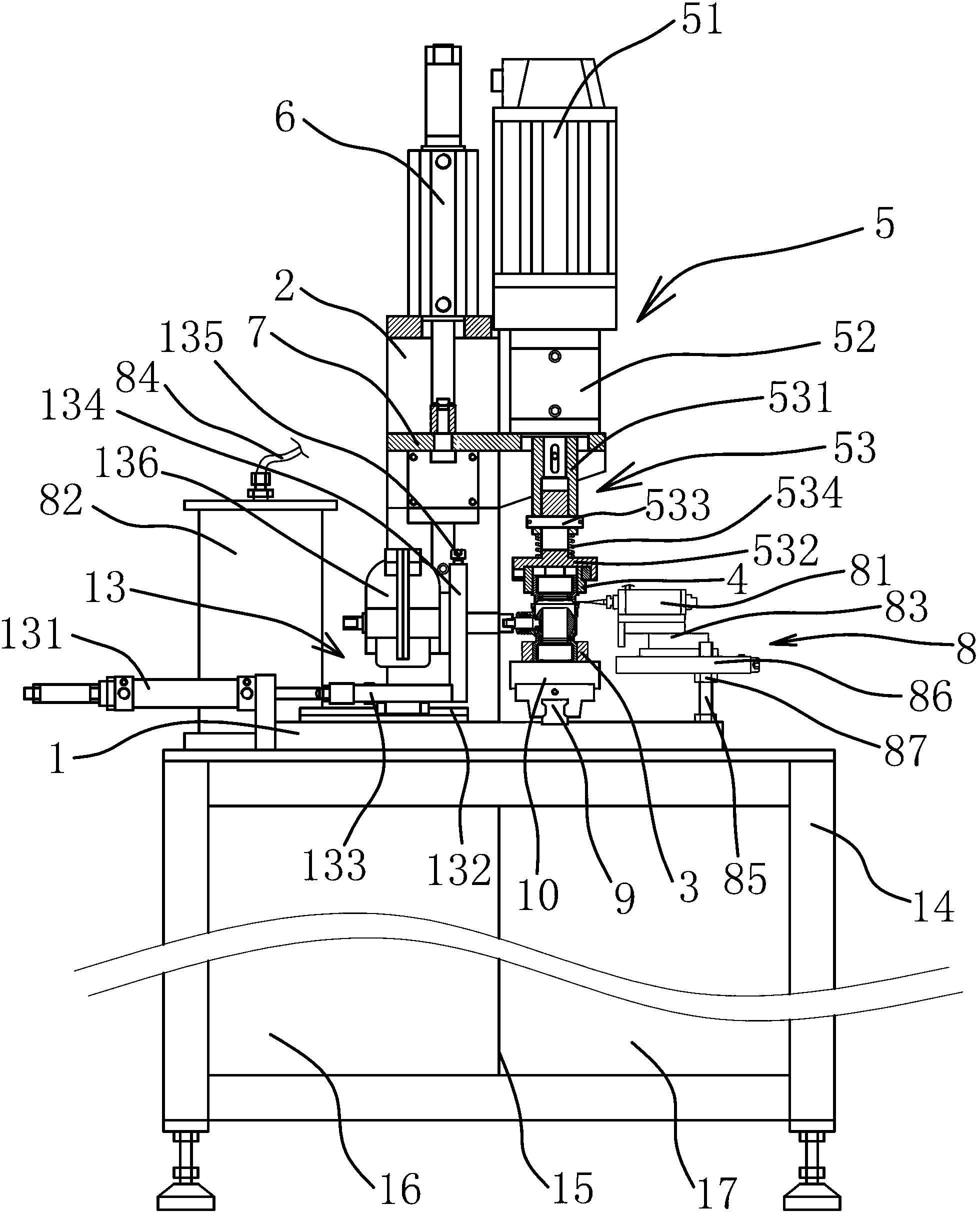 Valve body and bonnet connection torsion dispensing assembly machine