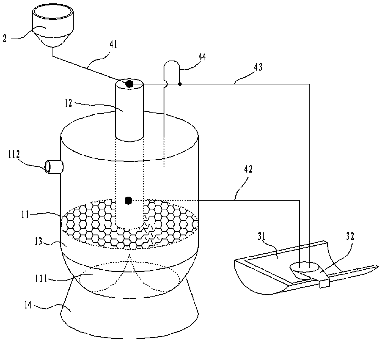 Oil-water separation and recovery device for catering industry