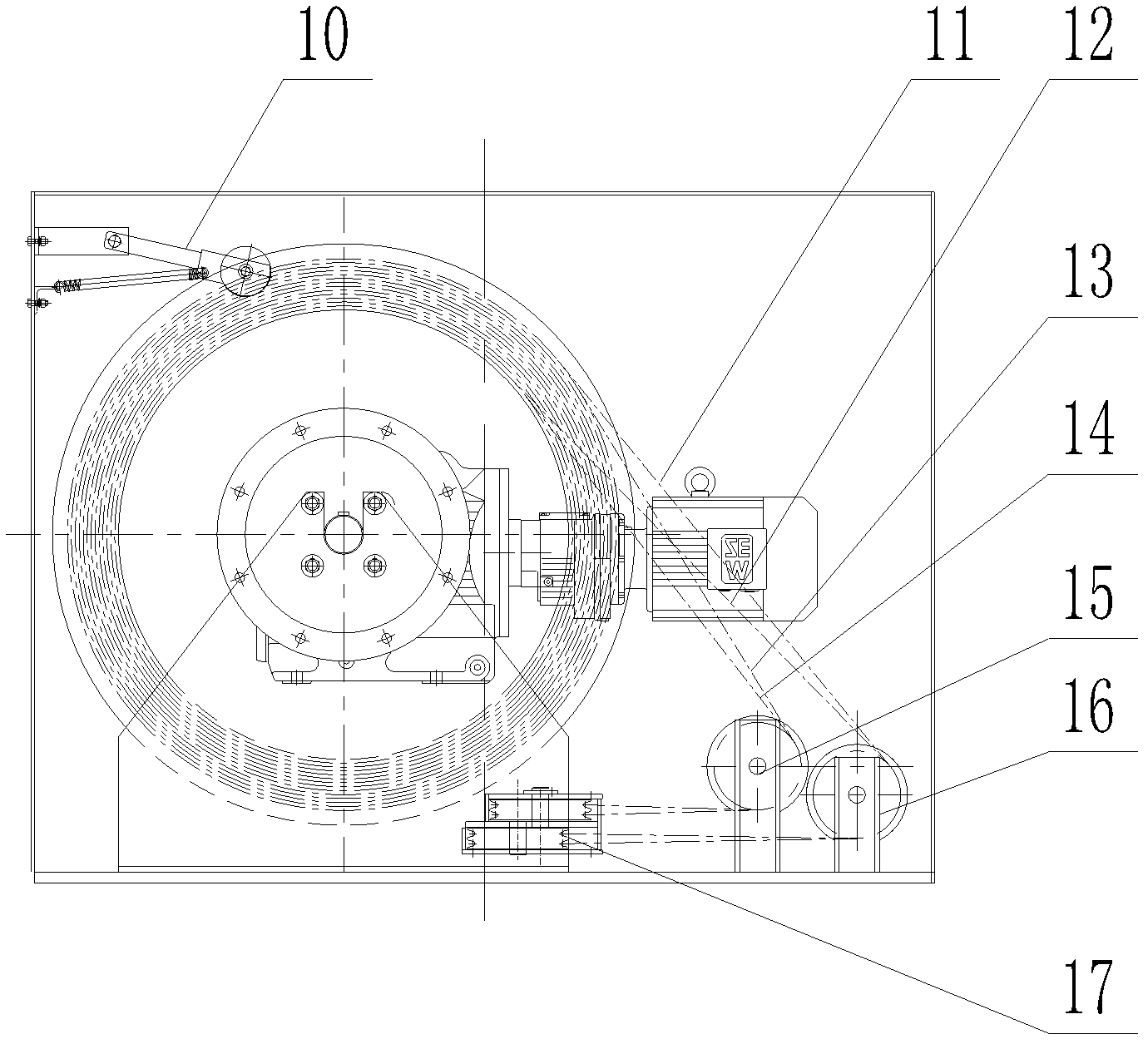 Double rope groove multi-layer hoisting mechanism