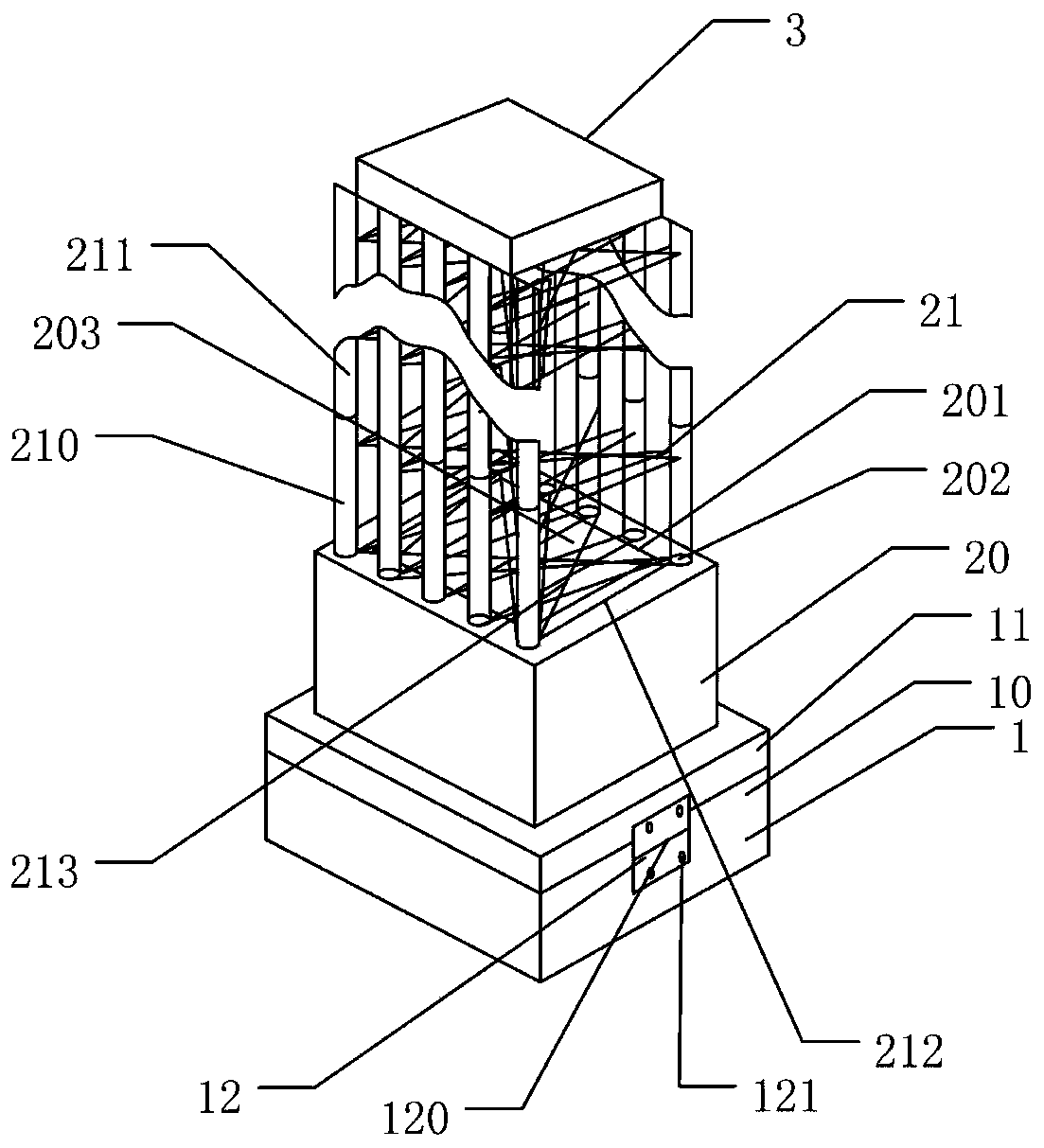 Frozen earth road section highway bridge construction intelligent support system and construction method thereof