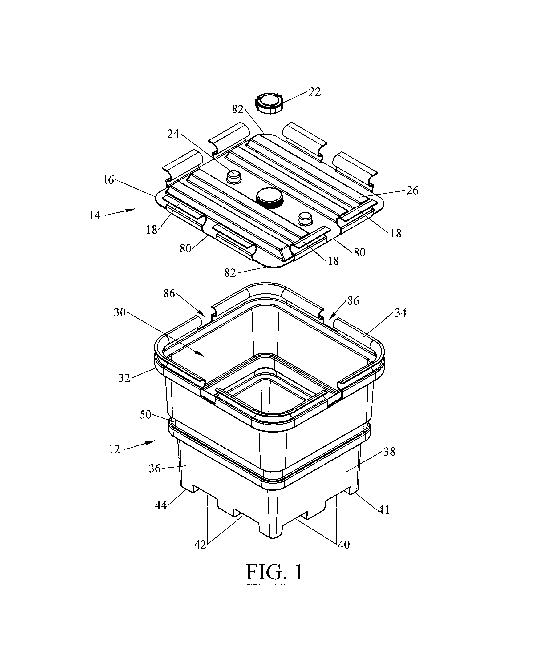 Concrete washout container with leakproof sealing lid