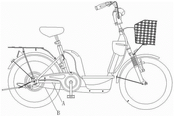 A chain-driven double flywheel linkage external AC bicycle self-generating device