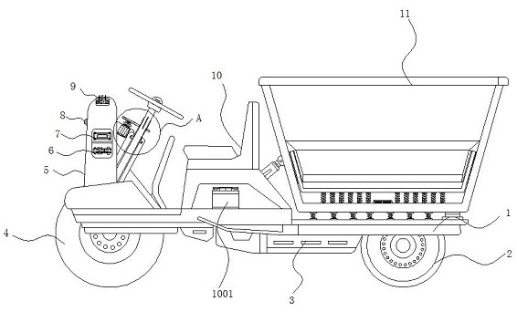 Unmanned mine car with induction function