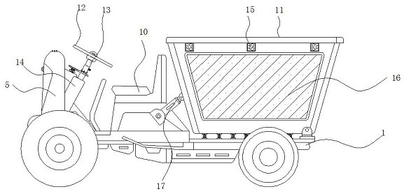 Unmanned mine car with induction function