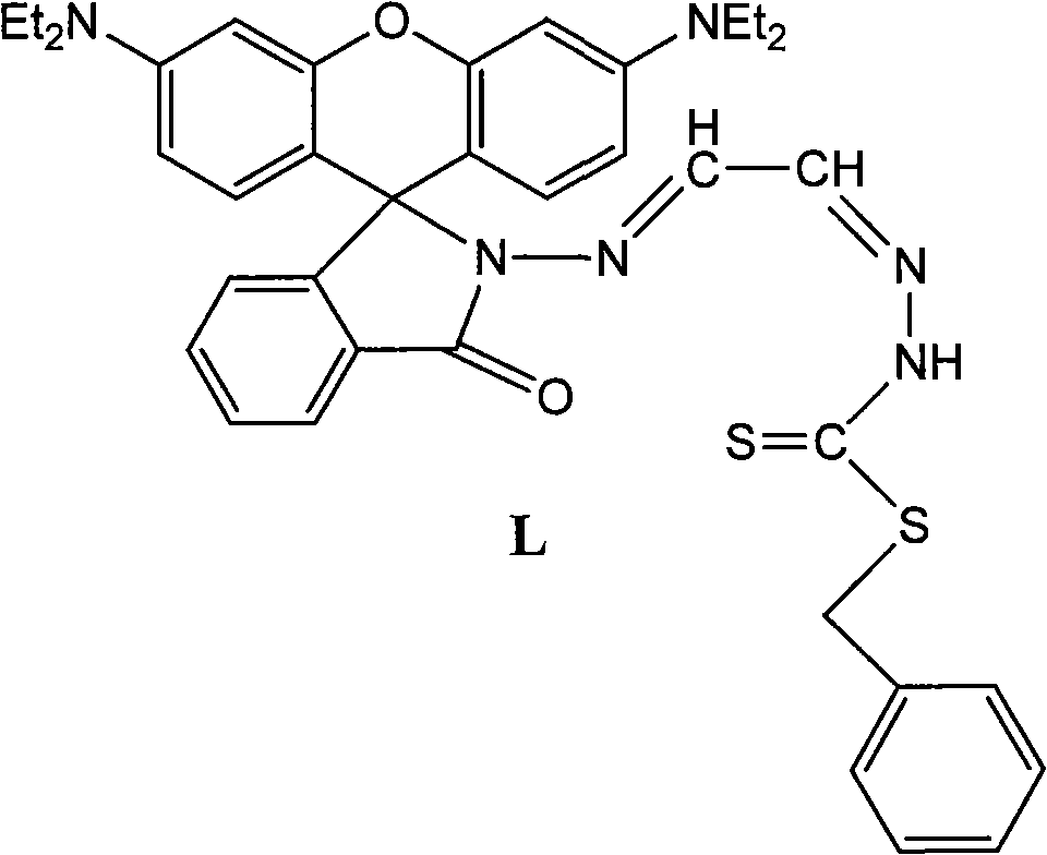 Derivative L of rhodamine B, preparation thereof and use thereof