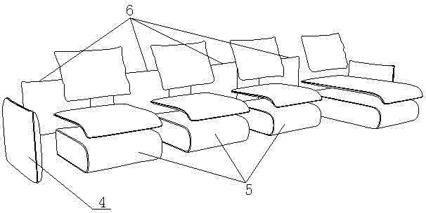 A detachable fabric sofa with an independent cloth cover