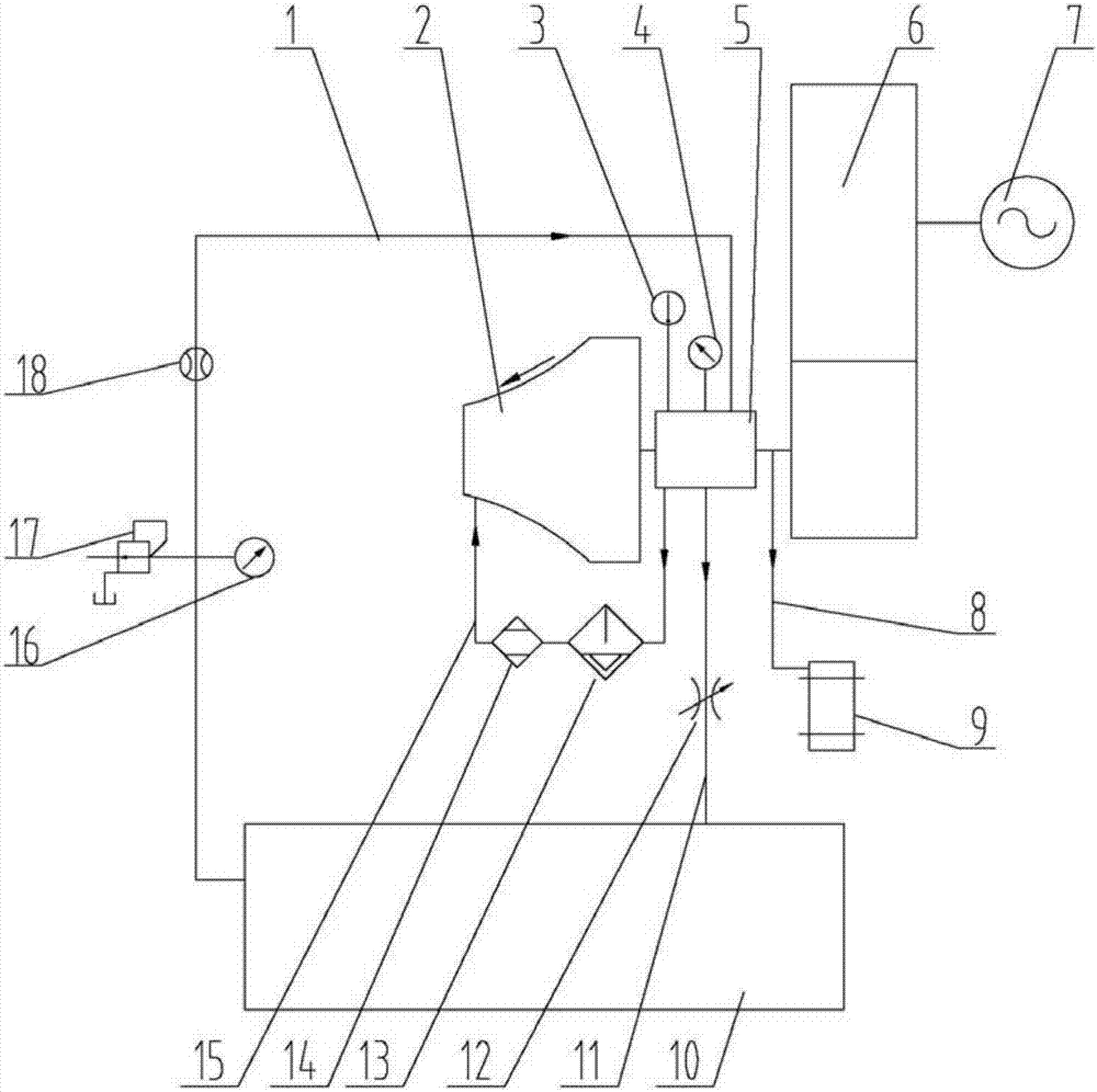 Shaft sealing system for organic working medium turbine-gear case power generation device